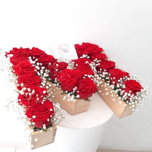Letra M Rosas